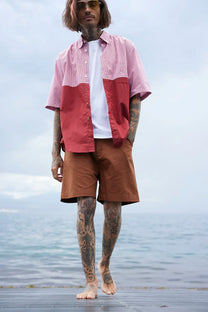 RE/Papa&#39;s shirt / Chemise manches courtes, n°44 triangle-pois