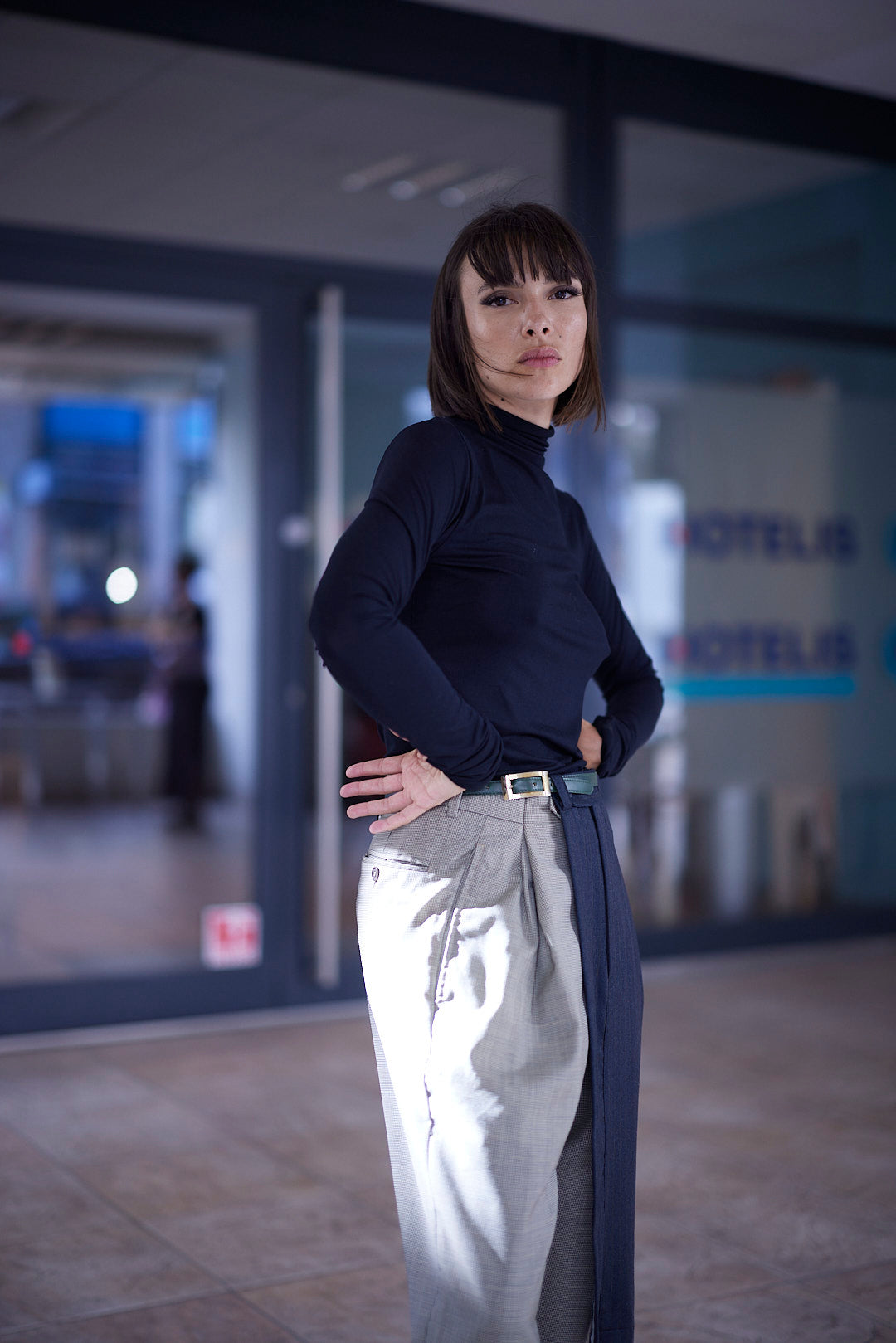 RE/Papa&#39;s Blazer Skirt - grise lignée