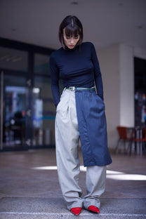 RE/Papa&#39;s Blazer Skirt - grise lignée