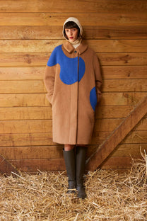 RE/Jungle Folk /  manteau CARI - camel+roi
