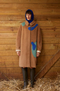 RE/Jungle Folk /  manteau CARI - camel+roi et menthe