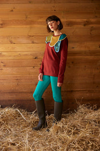 RE/Little Indi / Burgundy Petal Sweater