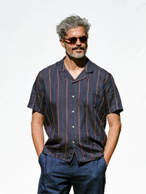 CARPASUS / Chemise Milano en lin - marine