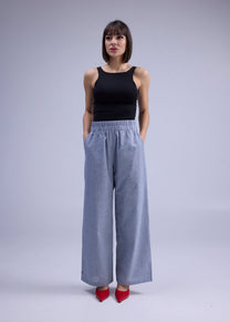 LABORATOIRE / Pantalons flou - N°3 gris/bleu chiné