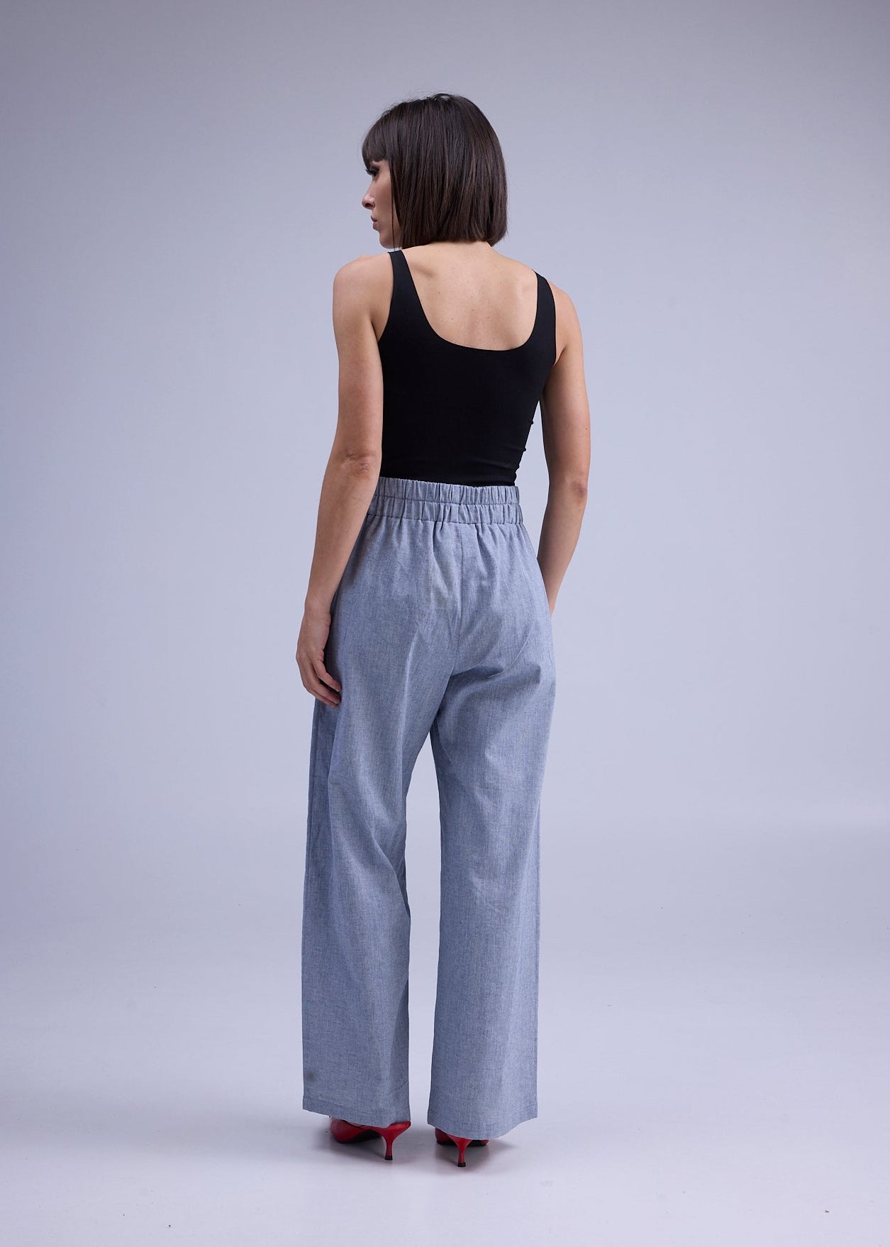 LABORATOIRE / Pantalons flou - N°3 gris/bleu chiné