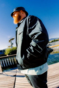 CREST / Patch jacket, petrol