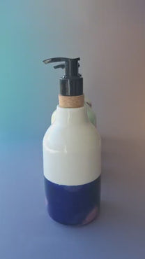 Distributeur à savon - Bleu/vert/rose