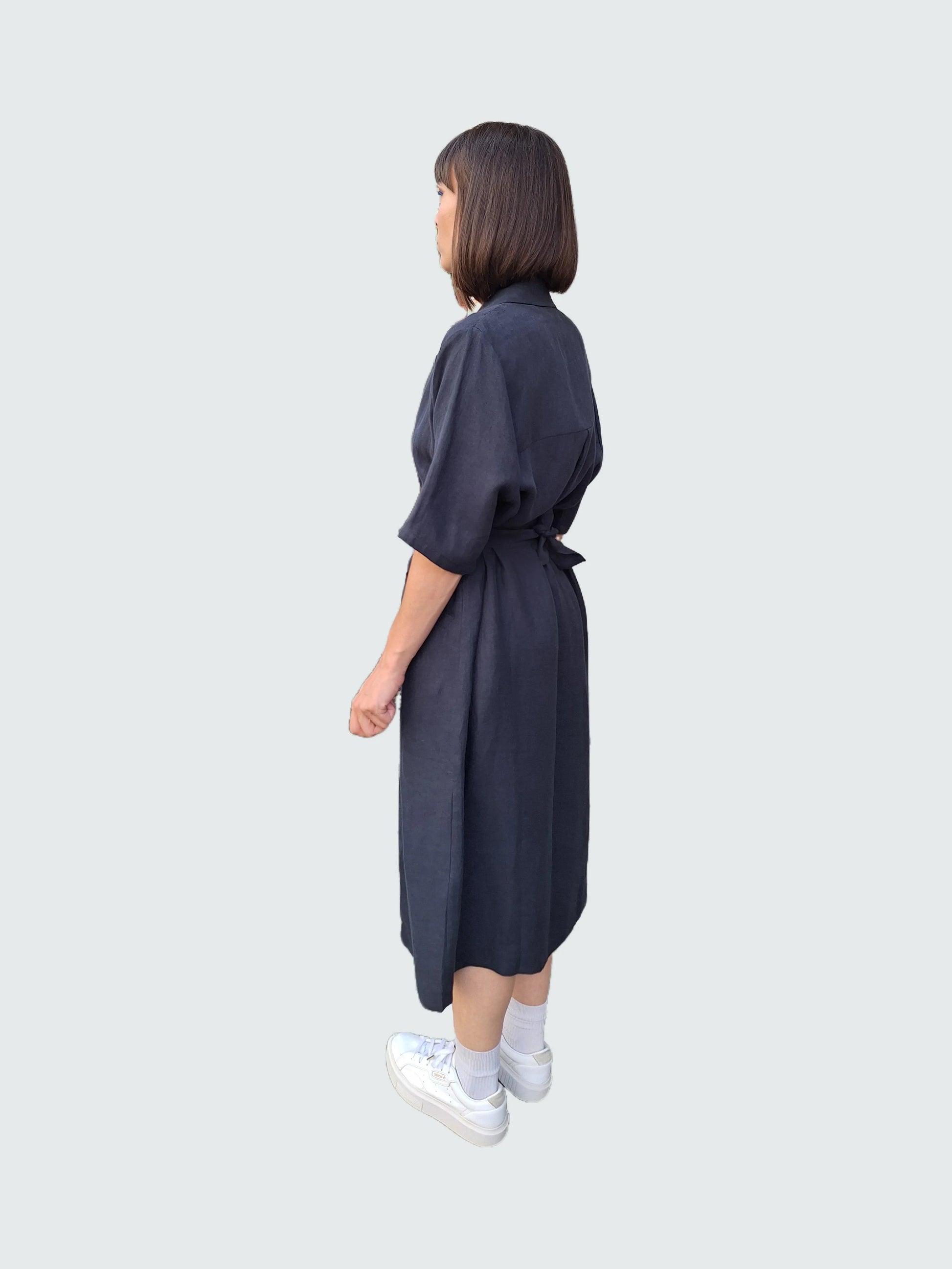 RE/Jungle Folk / Serah Coat Dress - Midnight Blue