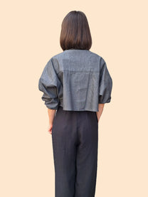LABORATOIRE / Trench court RE/Sahara, jeans noir pois