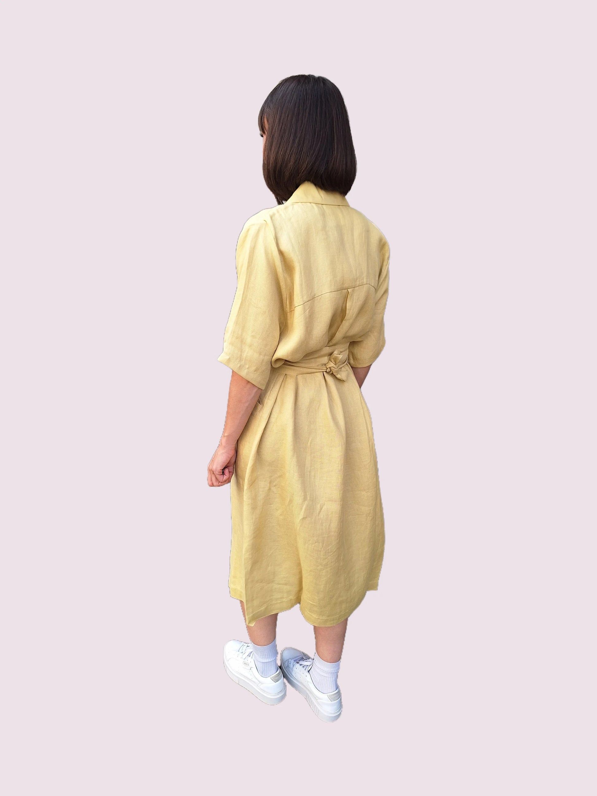 RE/Jungle Folk / Robe-Manteau Serah - jaune pastel