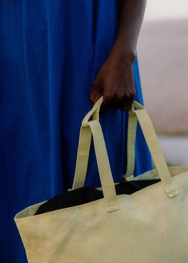 QWSTION / Bananatex Tote Bag Medium / Pale Yellow / Raven
