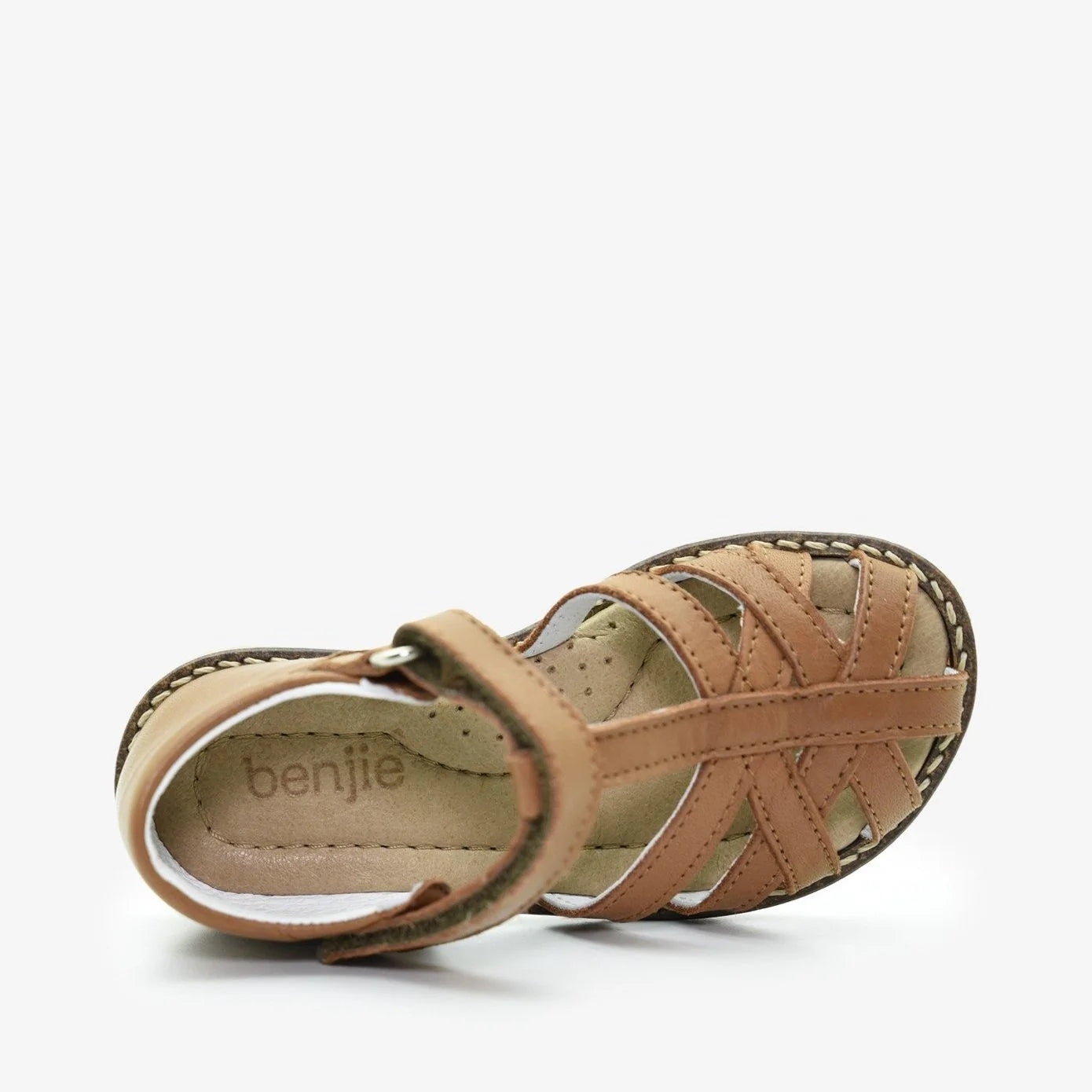 BENJIE kids / Sandales Breggia velcro - cognac