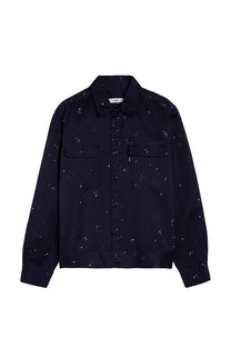 CREST / Trucker jacket, drill dripping