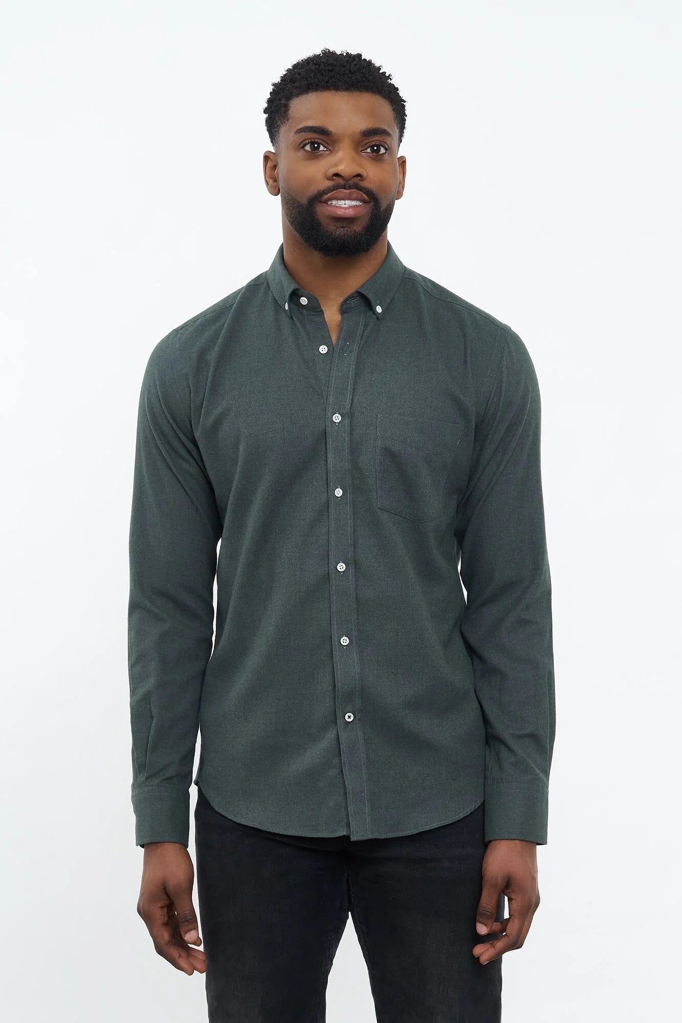 CARPASUS / Chemise flanelle &quot;Populus&quot; - vert mousse