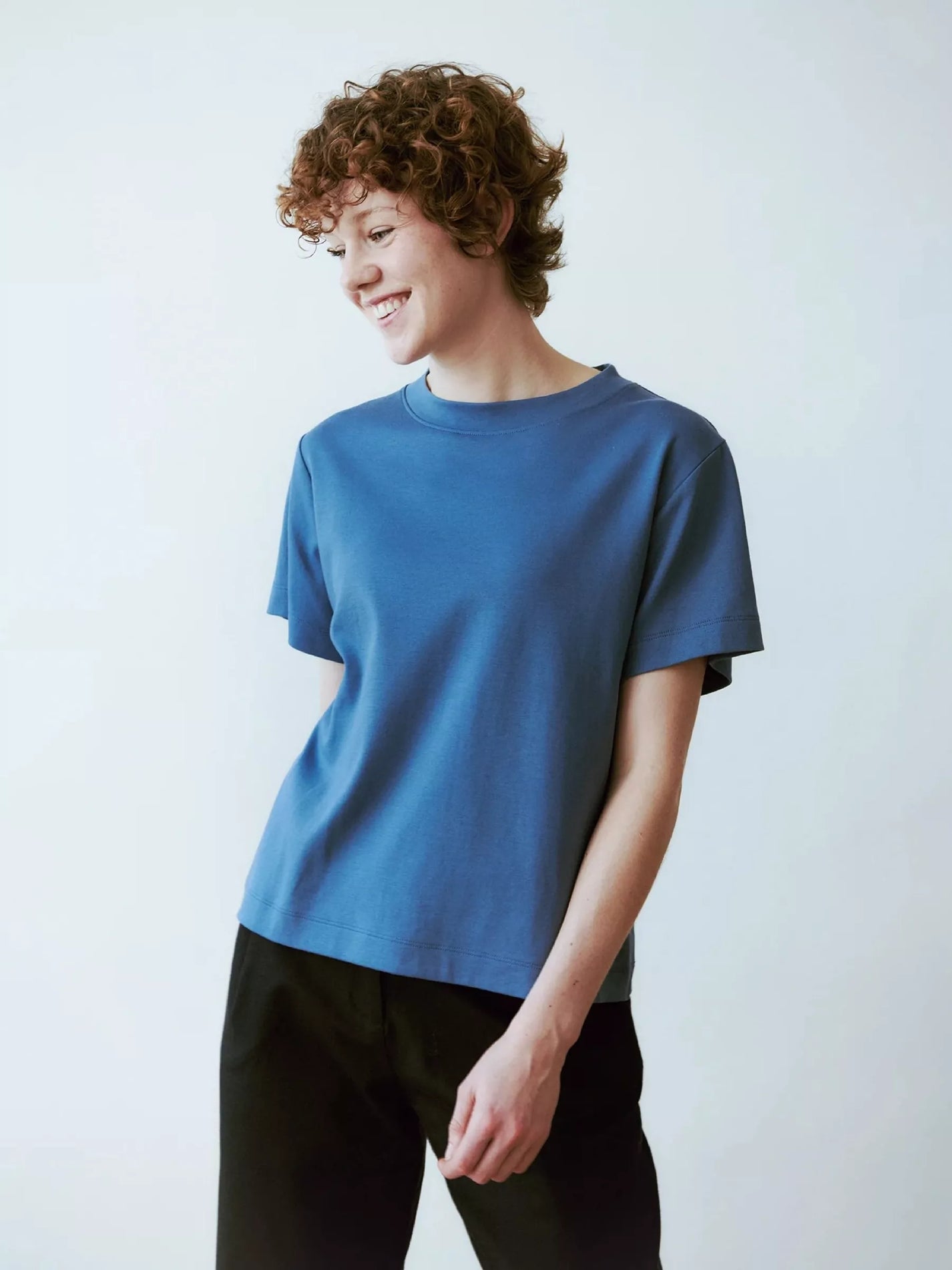 Jungle Folk /  top Ela Crop - Coastal Blue