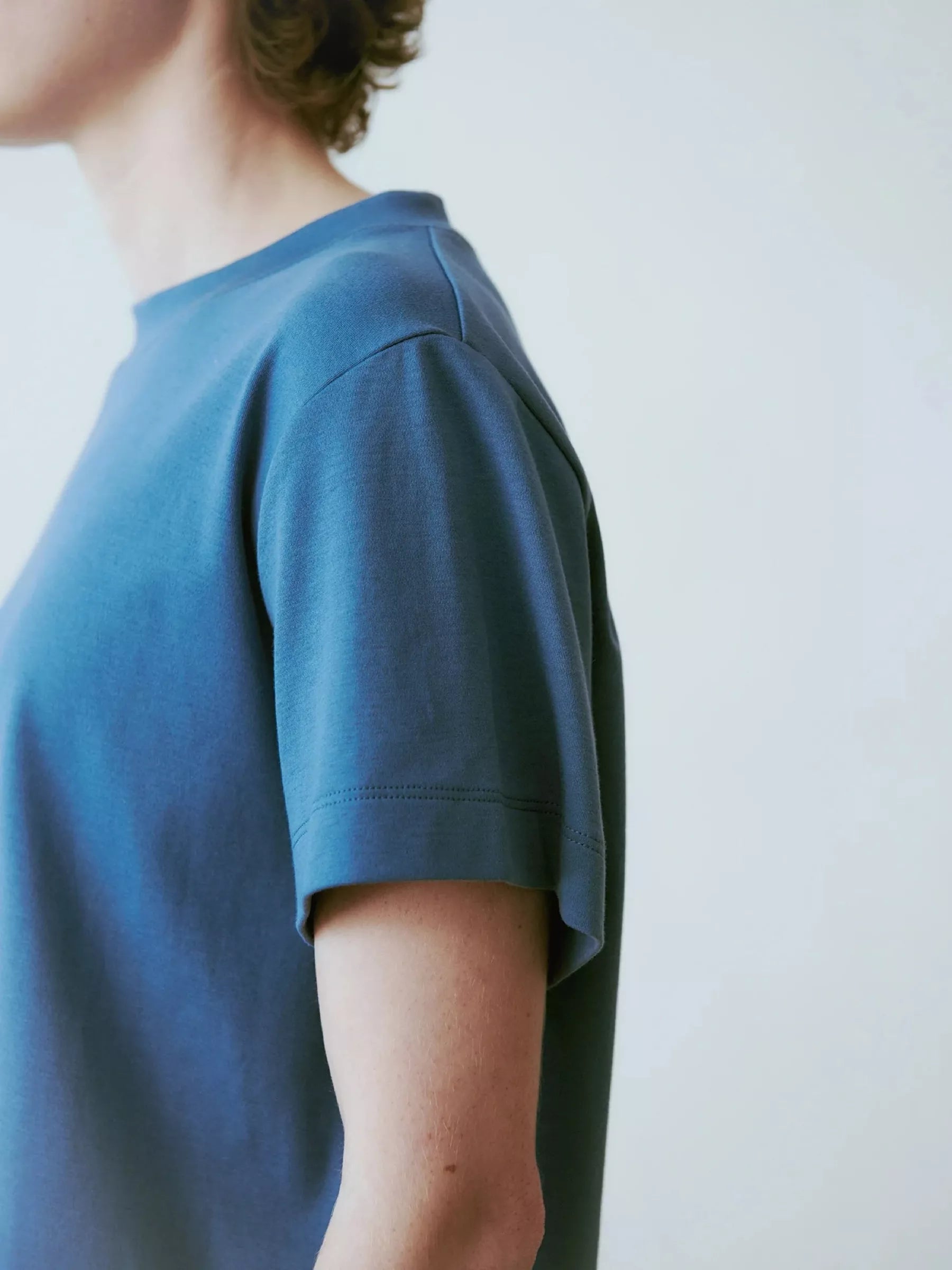 Jungle Folk /  top Ela Crop - Coastal Blue