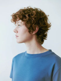 Jungle Folk /  top Ela Crop - Coastal Blue