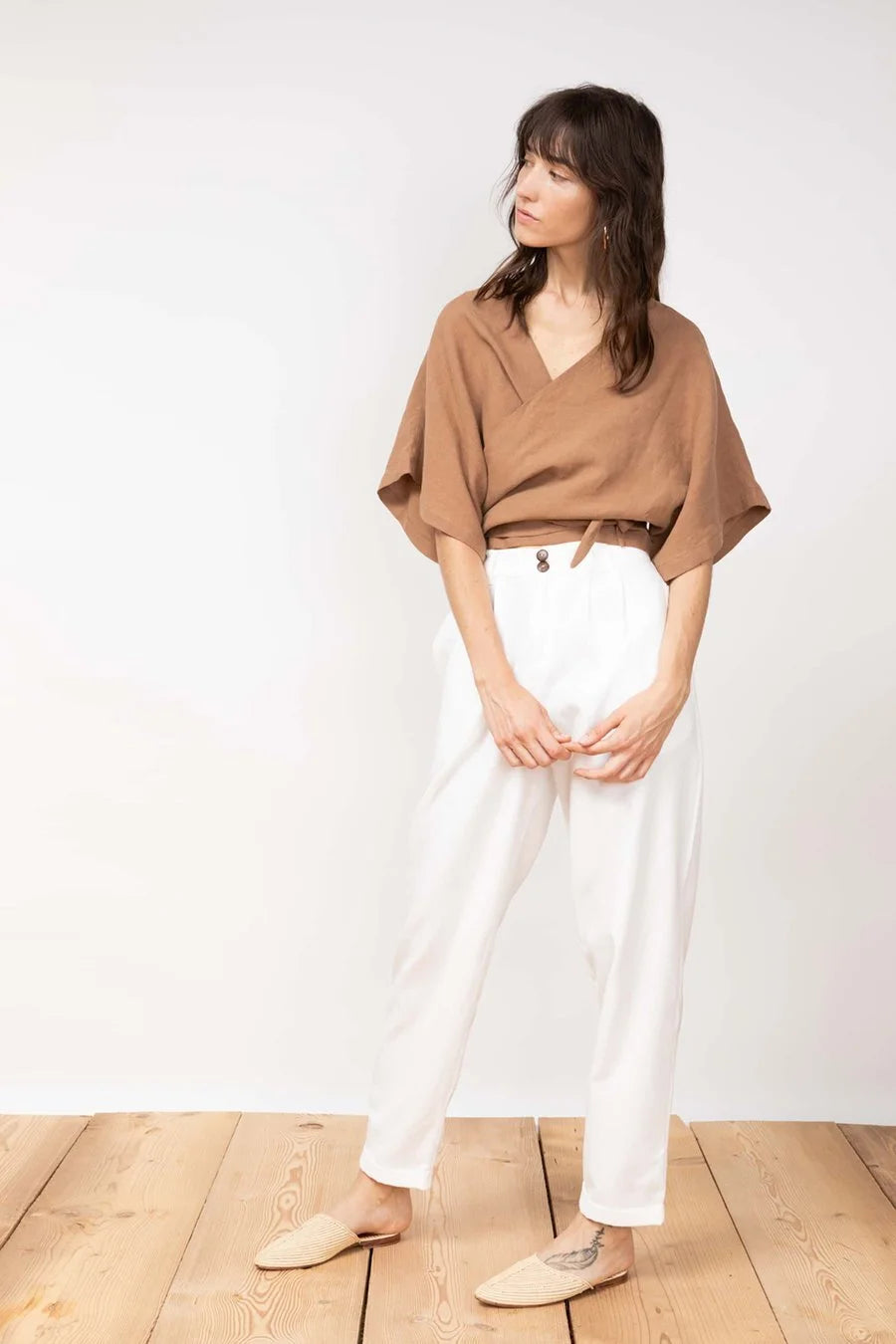 Jungle Folk / Pantalons Duoro - blanc