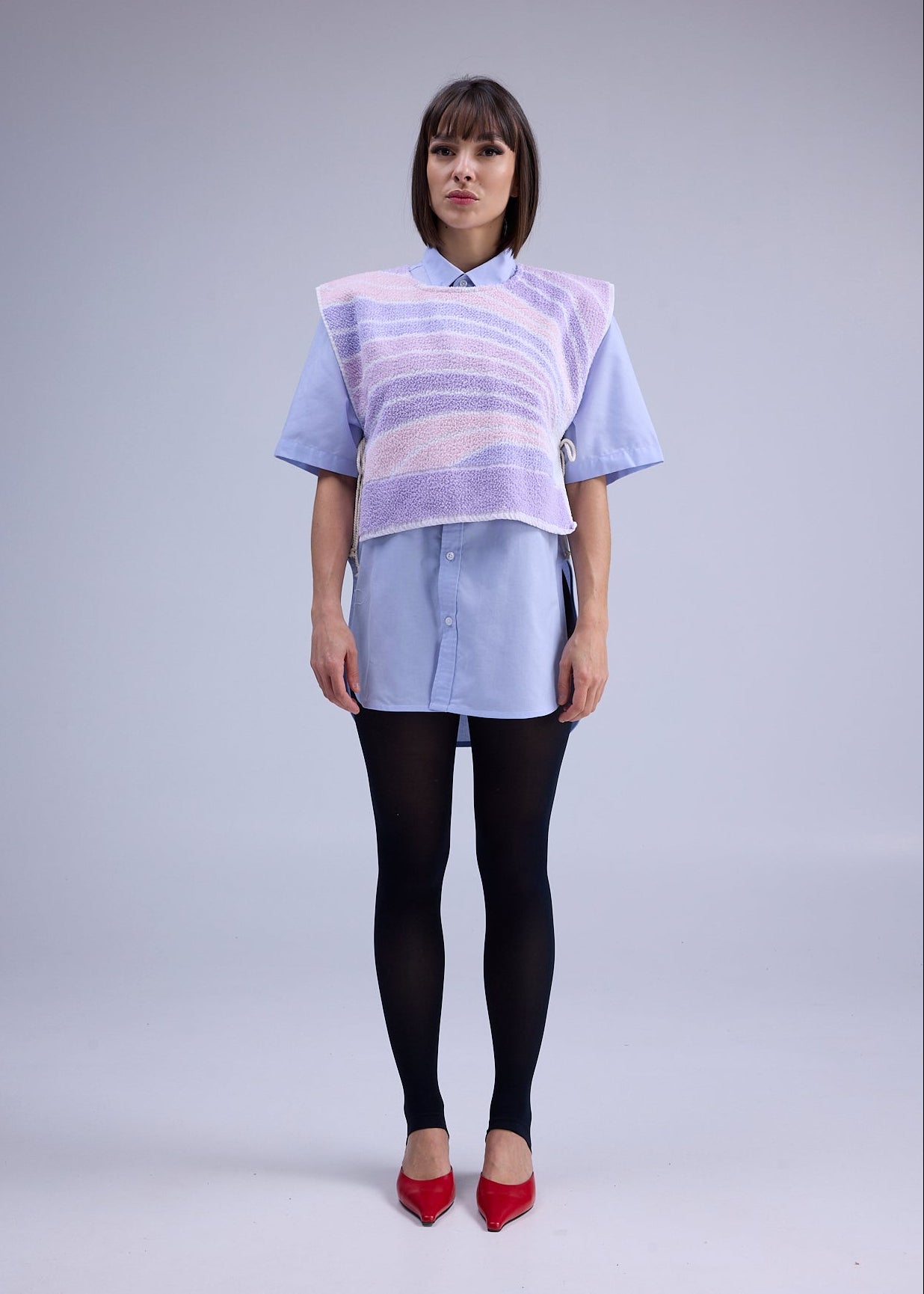 RE/Terry / Top tissu éponge à nœuds - N°5 camaïeu rose