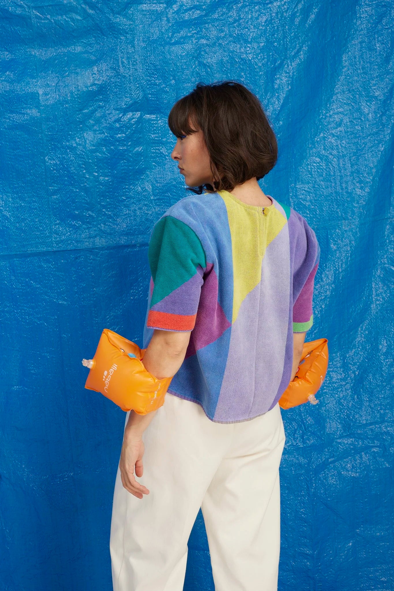 RE/Terry / Top Goutte tissu éponge - Motifs géométrique