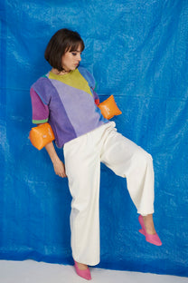 RE/Terry / Top Goutte tissu éponge - Motifs géométrique