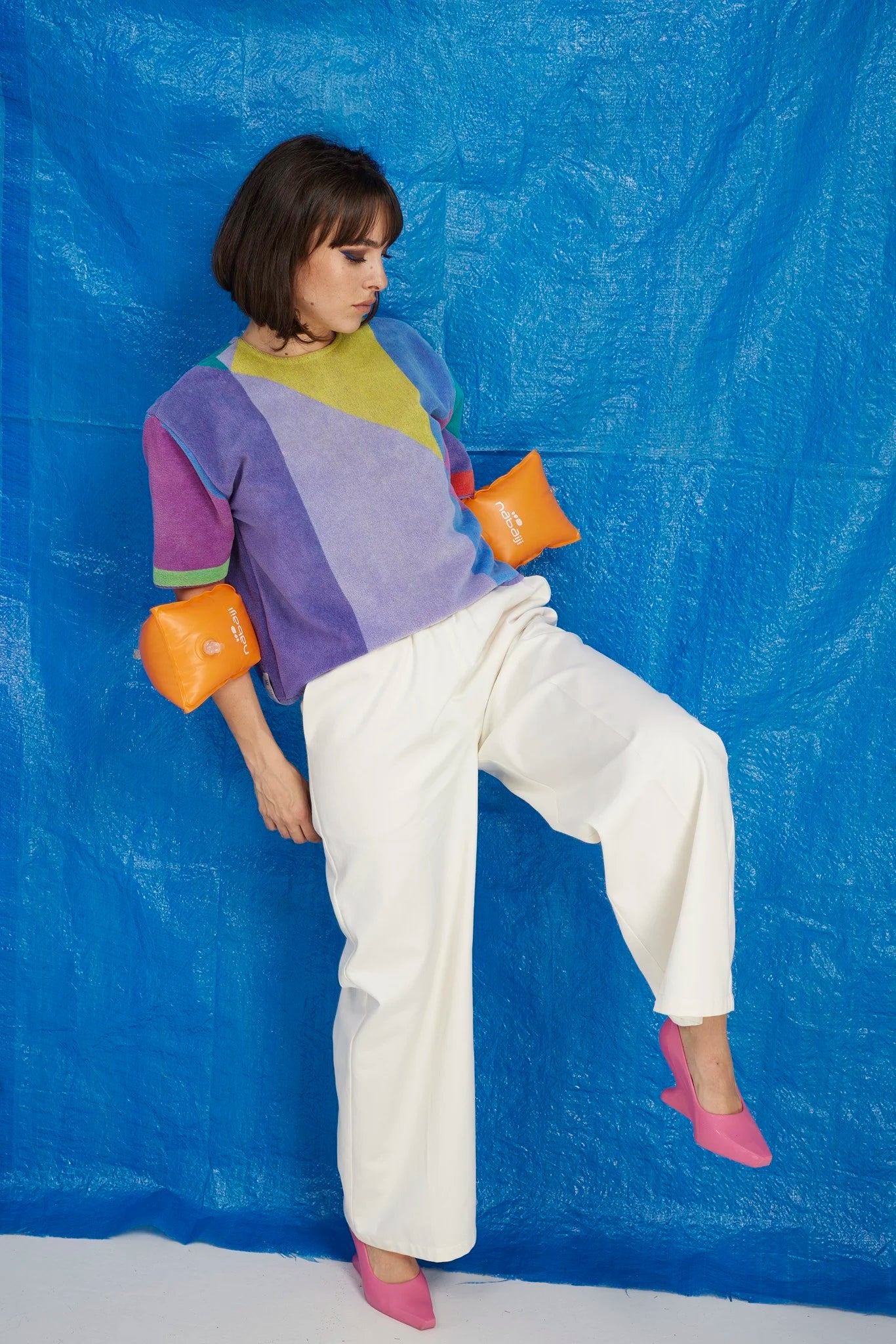 RE/Terry / Top Goutte tissu éponge - Motifs géométrique