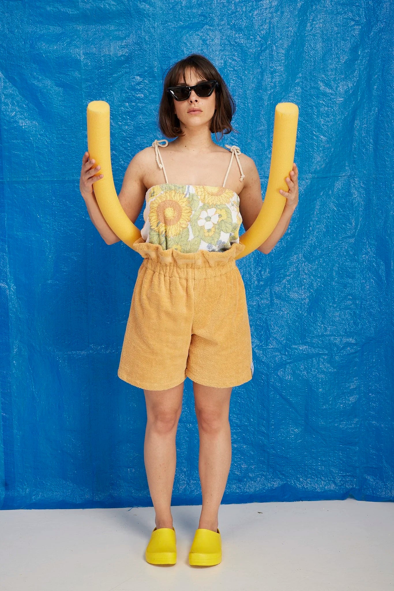 RE/Terry / Short tissu éponge - Jaune/orangé
