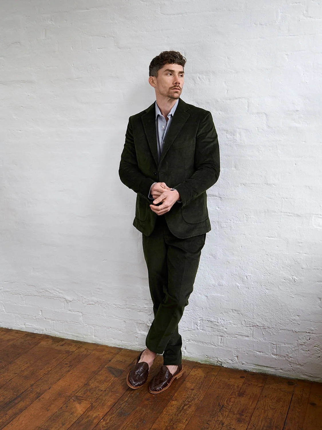 CARPASUS / Casca pants, Olive corduroy