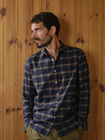 CARPASUS / Chemise Castanio flanelle, navy check
