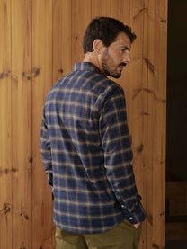 CARPASUS / Chemise Castanio flanelle, navy check