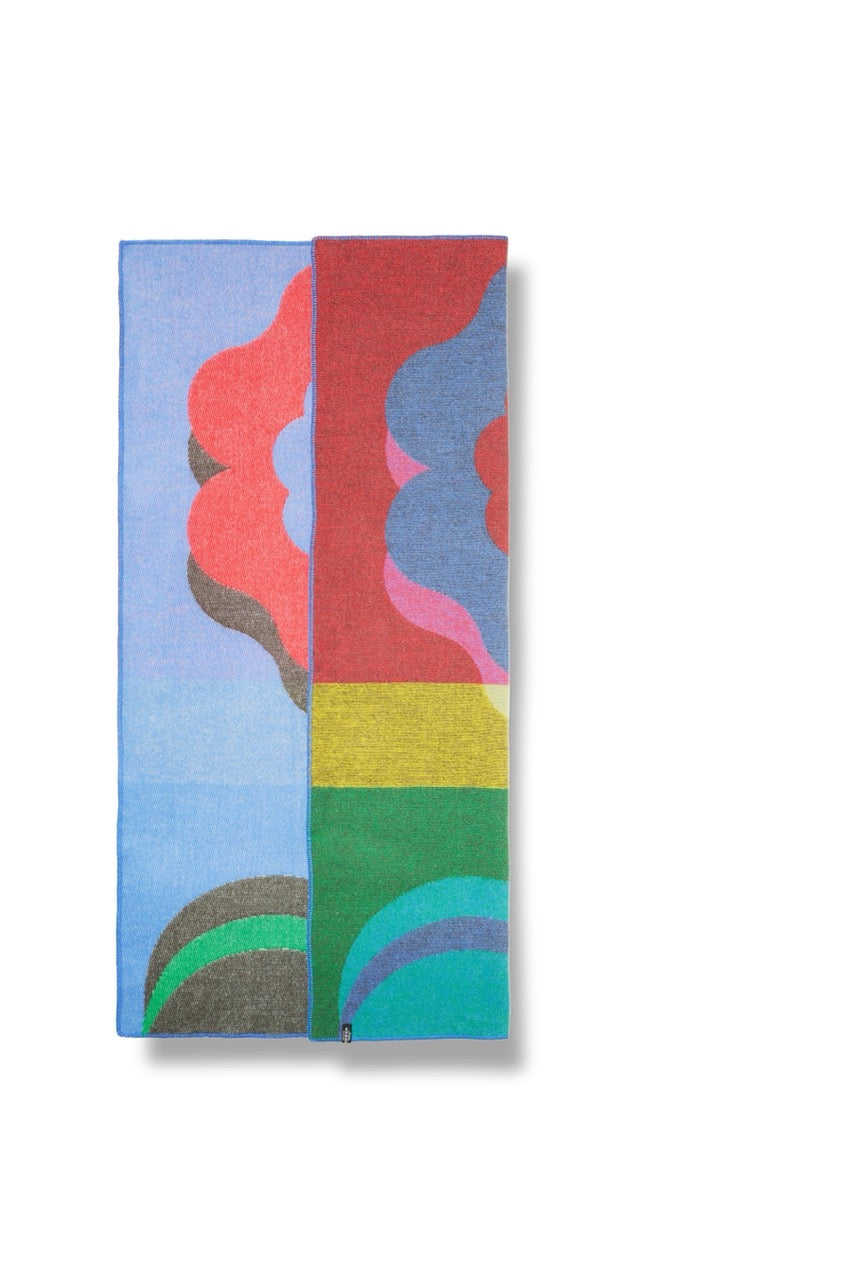 ZigZagZurich  / Plaid en laine « Blossom »
