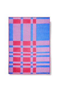 ZigZagZurich  / Plaid en laine &quot;Tartan Pink&quot;