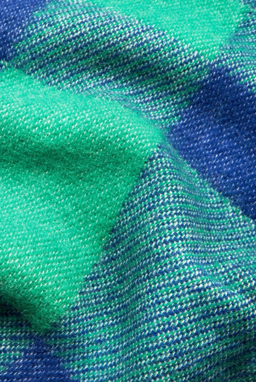 ZigZagZurich  / Plaid en laine &quot;Tartan Green&quot;