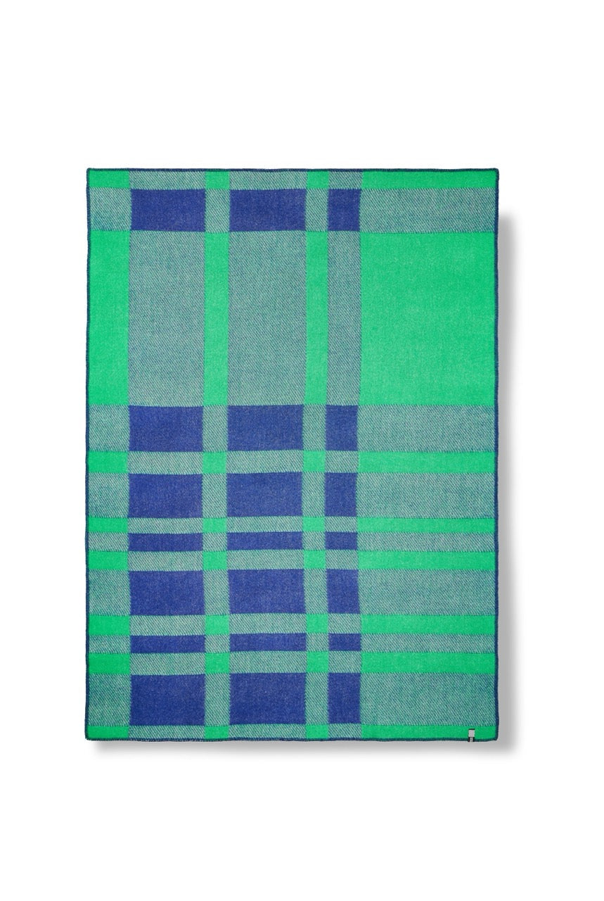 ZigZagZurich  / Plaid en laine &quot;Tartan Green&quot;
